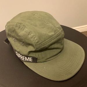 Supreme Logo Tape Strap Camp Cap